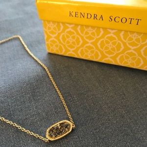 Kendra Scott Elisa Necklace in Platinum Drusy